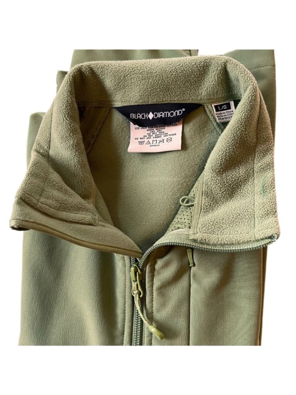 Black Diamond Womens Large Green Windproof Softshell Jacket Coat Zip Pockets - Picture 3 of 11